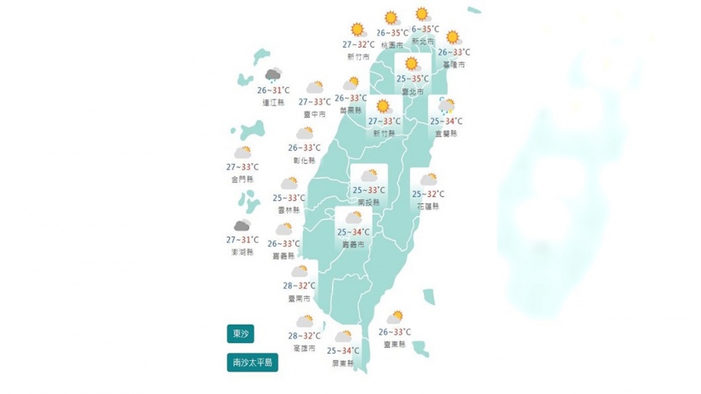 １圖看懂本週、端午天氣！高溫席捲13縣市，連假防午後局部雷陣雨