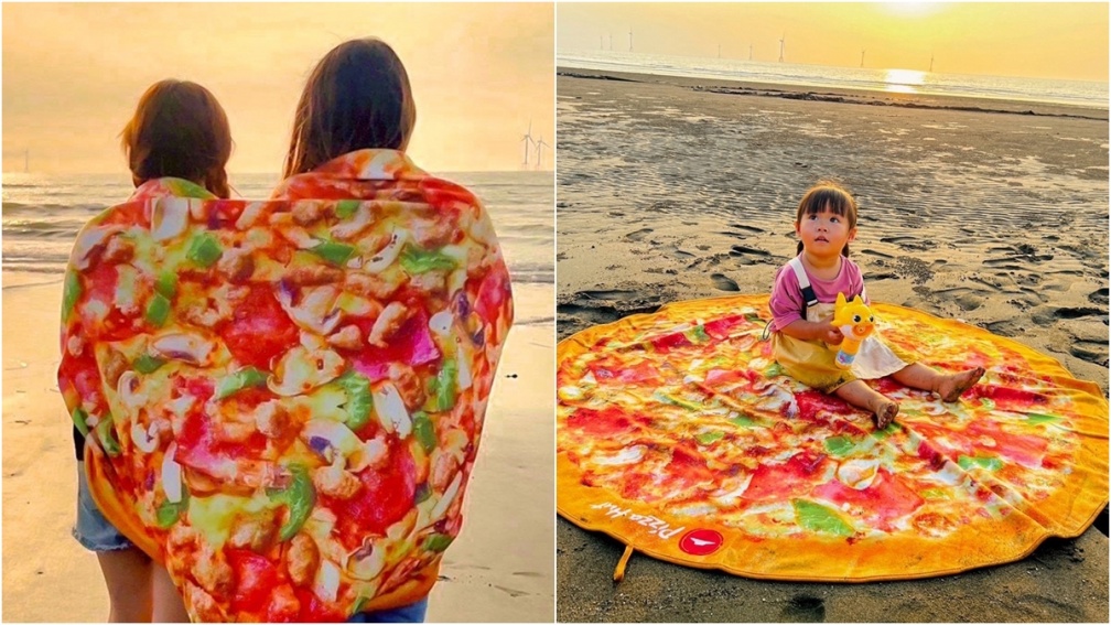 不只比薩枕！必勝客再推超萌「披薩造型浴巾」，18倍大總匯披薩實用又吸睛