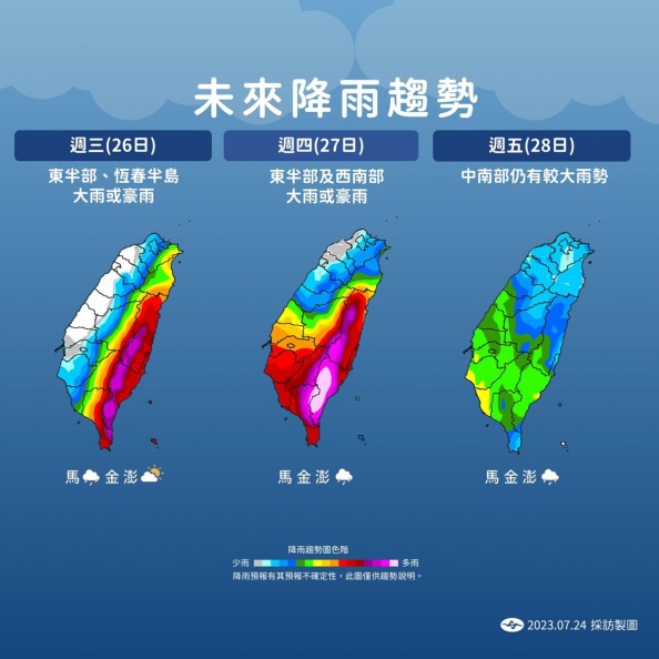 中颱杜蘇芮威力持續增強！暴風圈週三碰觸台灣，專家：這２區週四恐放颱風假