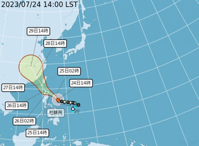 中颱杜蘇芮威力持續增強！暴風圈週三碰觸台灣，專家：這２區週四恐放颱風假
