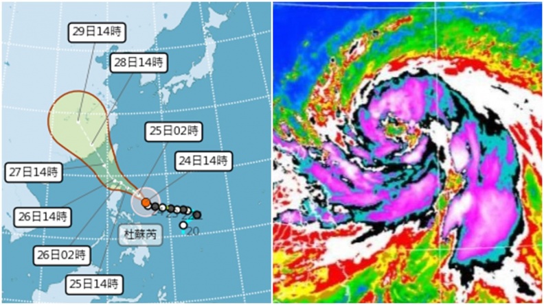 中颱杜蘇芮威力持續增強！暴風圈週三碰觸台灣，專家：這２區週四恐放颱風假
