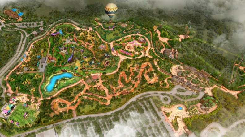 沖繩新景點！「JUNGLIA樂園」2025年開幕，嗨玩高空滑索、恐龍樂園、熱氣球