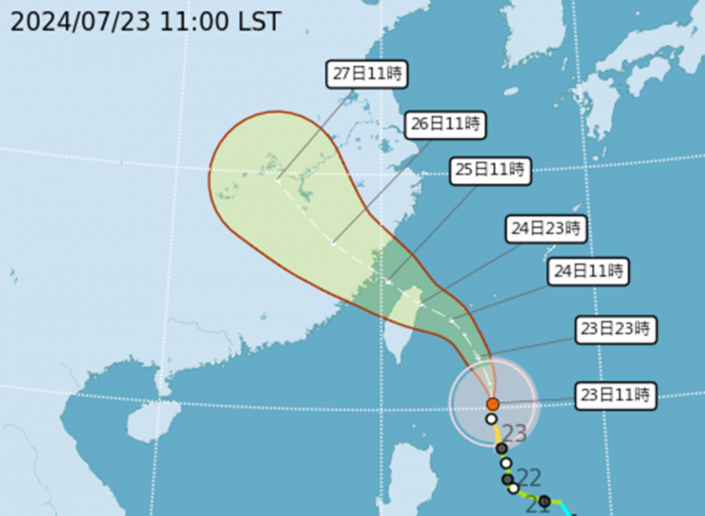 北北基桃「這時」宣布是否放颱風假！凱米恐不規則打轉，１圖看全台風雨時程