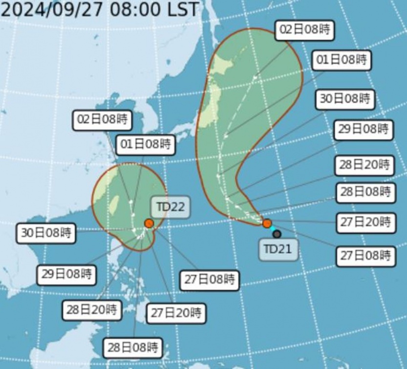 燕子、山陀兒颱風將接力生成！恐發海警最新路徑曝，這些地方防雨彈