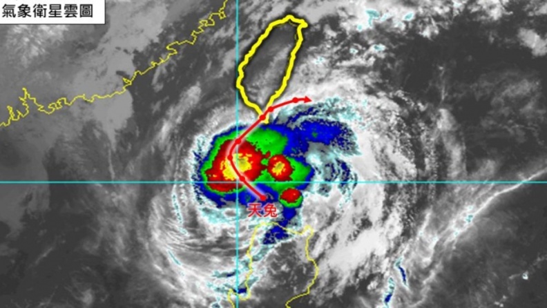 天兔颱風暴風圈將觸陸！今明風雨最大，２縣市雨彈炸到晚上