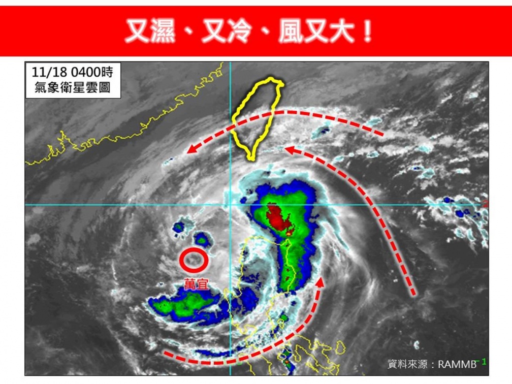 萬宜颱風超猛水氣來了！４縣市豪大雨特報，低溫下探１字頭