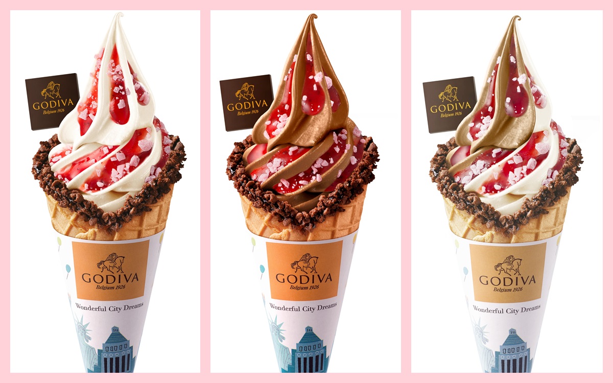 草莓荔枝遇上巧克力！最新「GODIVA」霜淇淋來了