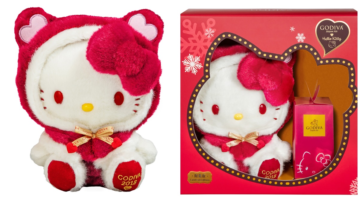 秒殺限量款！耶誕款「Hello Kitty+GODIVA」松露巧克力，凱蒂貓粉絲必敗！