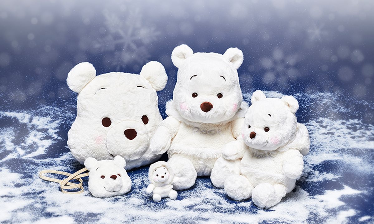 迪士尼冬季限定「雪白小熊維尼」，小熊抱枕、衛生紙盒必收