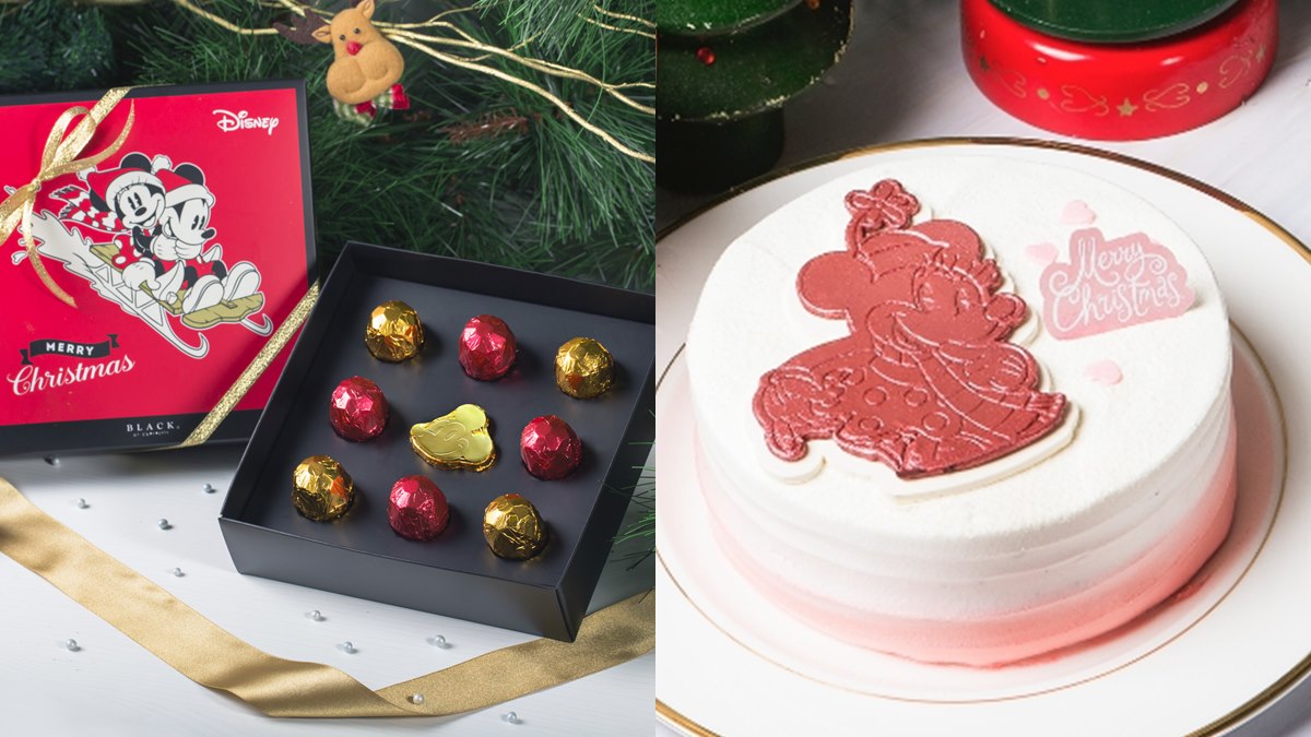 這個必吃！耶誕限定「米奇禮盒+米妮莓果蛋糕」，加送「迪士尼隨行杯」