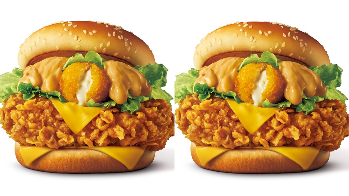 挑戰張嘴極限！肯德基最新3款「超浮誇漢堡」，必吃起司洋蔥圈大樓堡