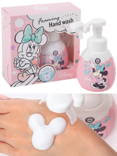 覺得融化！洗手乳擠出來的泡泡，竟然是超可愛的貓掌和米奇圖案
