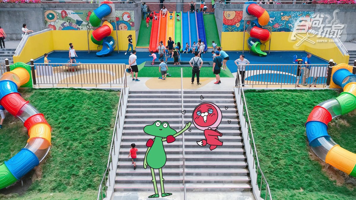 玩到小孩沒電！新北首座「彩虹溜滑梯樂園」15公尺螺旋溜滑梯免費玩