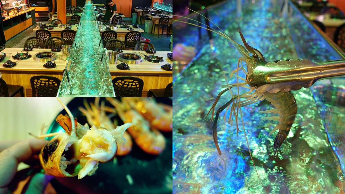 「LED流水道泰國蝦」在宜蘭！生鮮燒烤＋鴛鴦鍋通通吃到飽