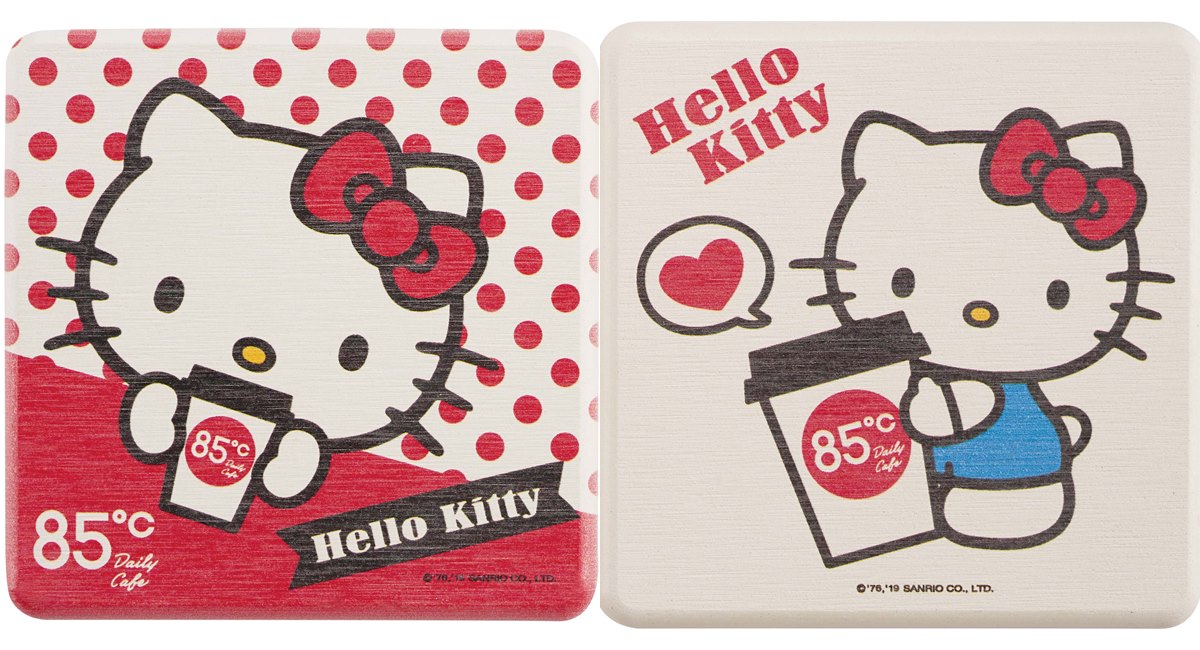 貓界女王好萌！85度C推出「Hello Kitty周邊」，「公仔造型保冰杯」必收