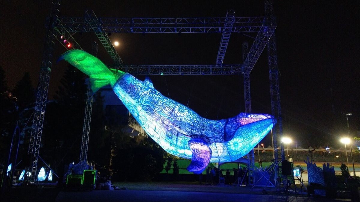 「澎湖海灣燈光節」閃亮登場！巨型鯨魚、440公尺星光虹橋必拍