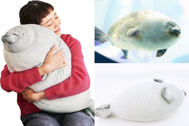神還原佛系表情和軟Q肉體！日本爆紅海豹抱枕超療癒，好想捏一捏