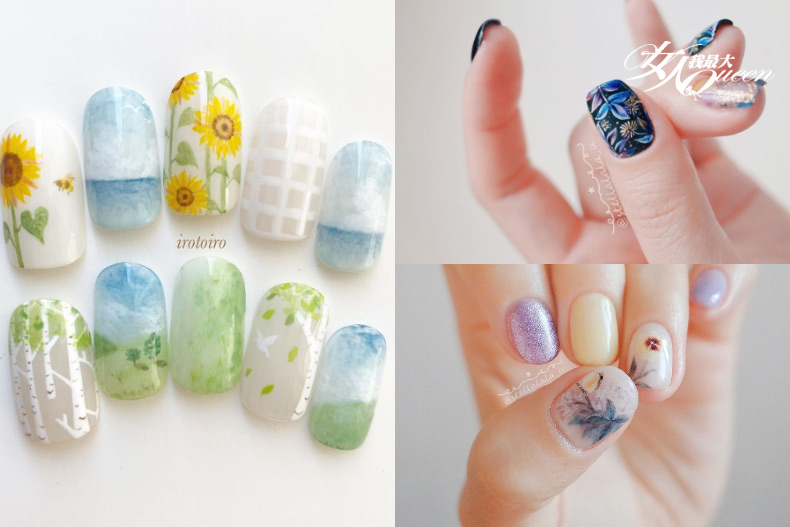 屬於妳的療癒小花園!花草系美甲飄「質感詩意」,這5款氣質爆表