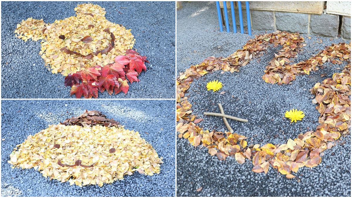 滿地都是小可愛！熊野大社把銀杏楓葉掃成小熊維尼、布丁狗，快來躺拍了