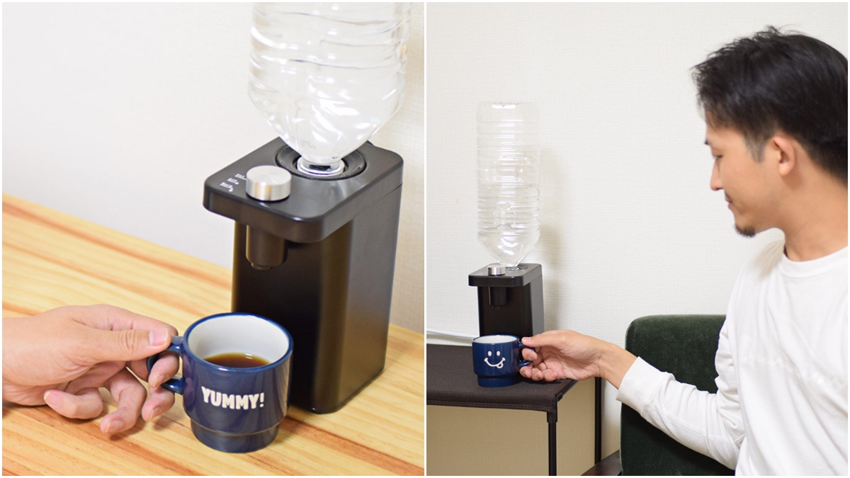 不用去茶水間了！日發明「一個人的飲水機」辦公桌上就能泡咖啡、煮泡麵