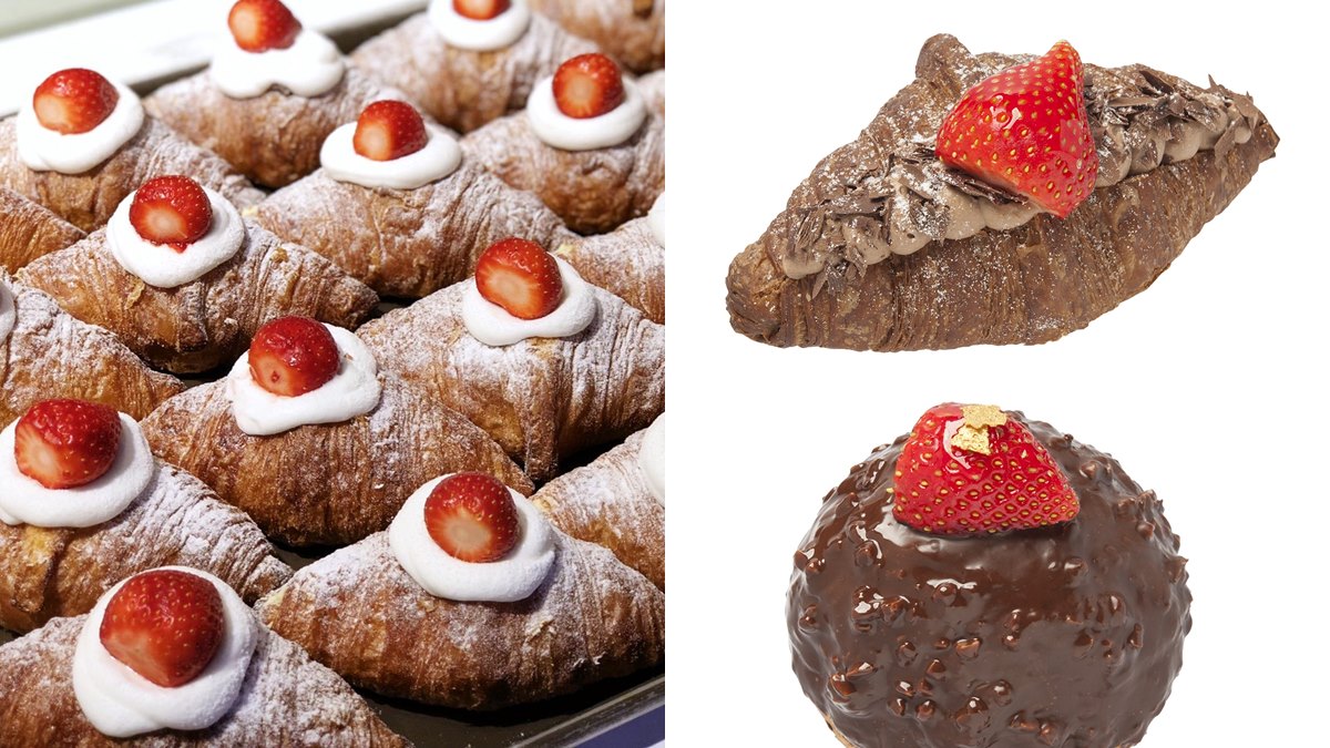 不吃不行！八月堂4款「草莓新品」，首推「巧克力X草莓可頌」