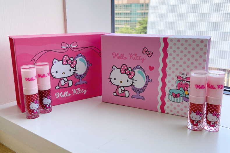 Kitty迷準備出動！只有台灣買得到「Kitty唇釉禮盒」，仙女唇色戴口罩也不沾染
