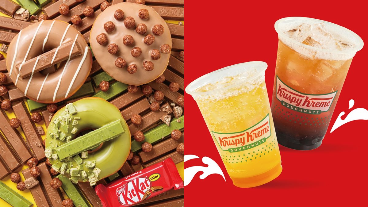 台灣也有了！Krispy Kreme超夯「KitKat巧克力甜甜圈」登台，直接放整根巧克力威化