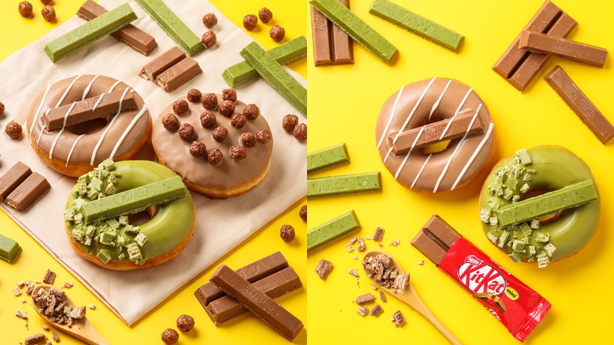 台灣也有了！Krispy Kreme超夯「KitKat巧克力甜甜圈」登台，直接放整根巧克力威化