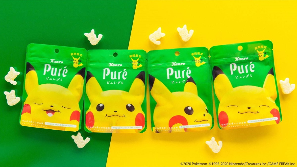 期間限定！日本Pure軟糖全新「電擊熱帶皮卡丘口味」，4款超萌表情包集起來