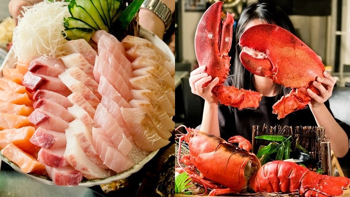 海鮮控暴動！超狂「生魚片臉盆」每片5元，加碼巨型龍蝦、蛤蜊摩天輪這裡吃