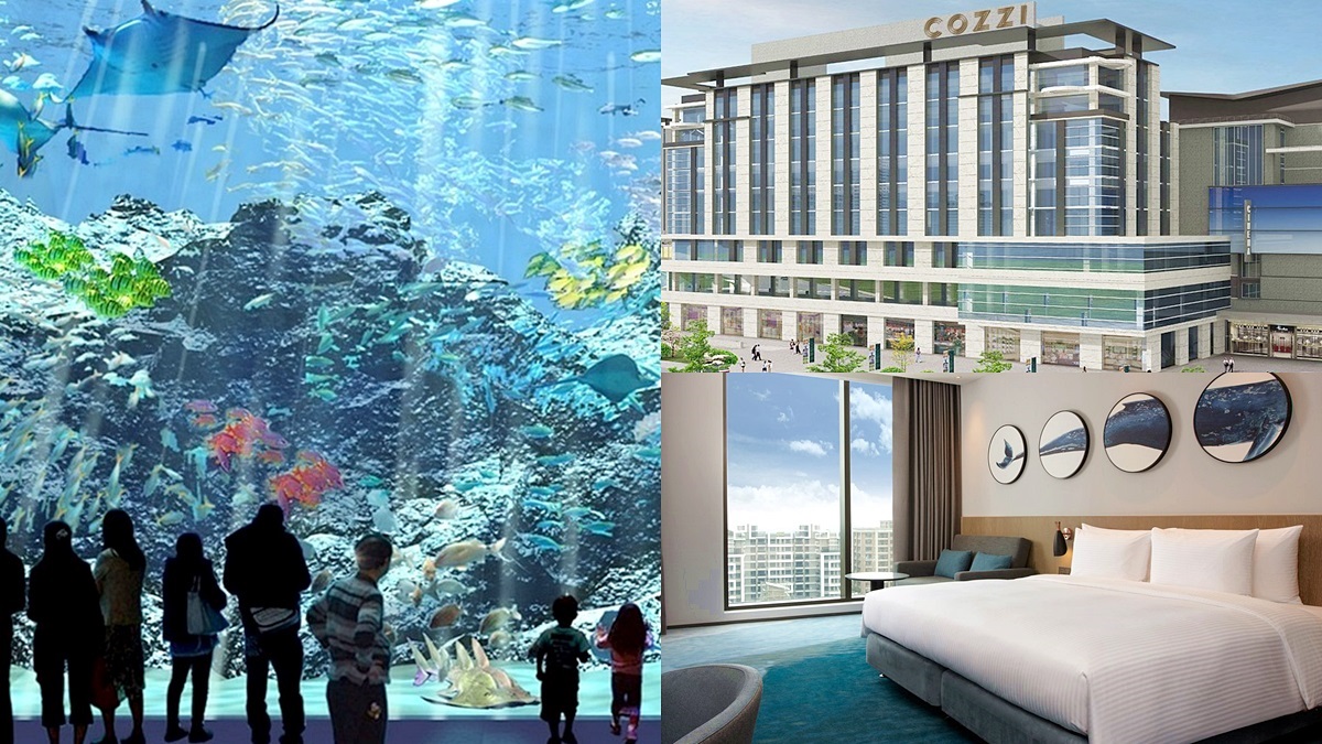 全台第一家「水族館飯店」搶先入住！海洋主題房打卡、北台最大水族館夜宿