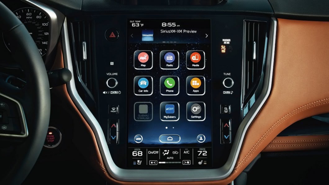 內裝方面有可能會導入與Legacy車系相同的新式大型中控螢幕，以整合多方車輛設定與資訊。(圖片來源/ Subaru)