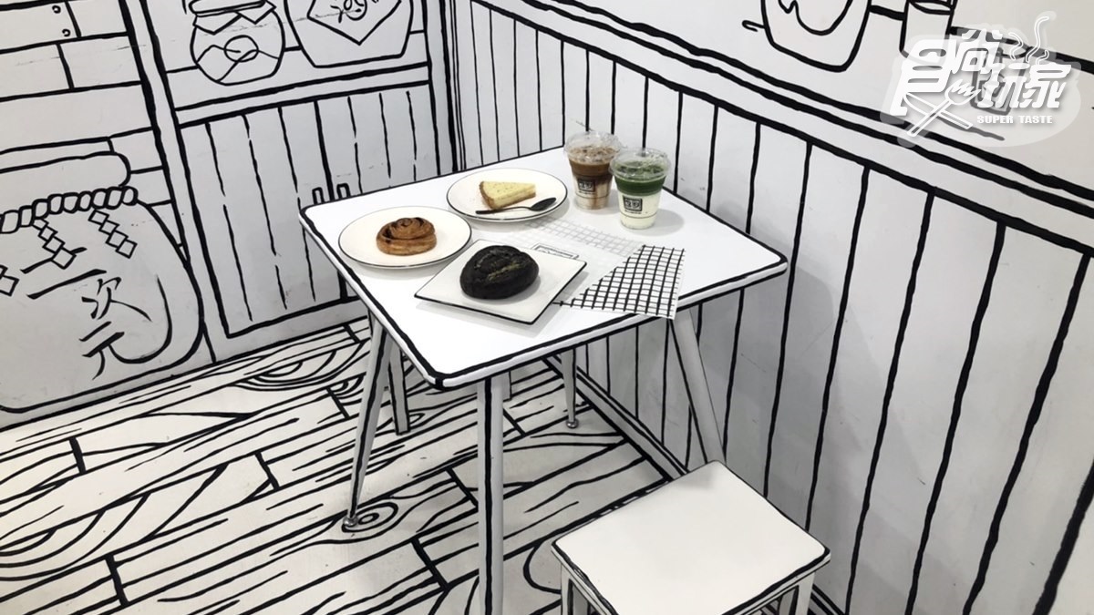 【新開店】走進「漫畫空間」狂打卡！日韓超夯2D咖啡廳登台，連販賣機、桌椅都是手繪的