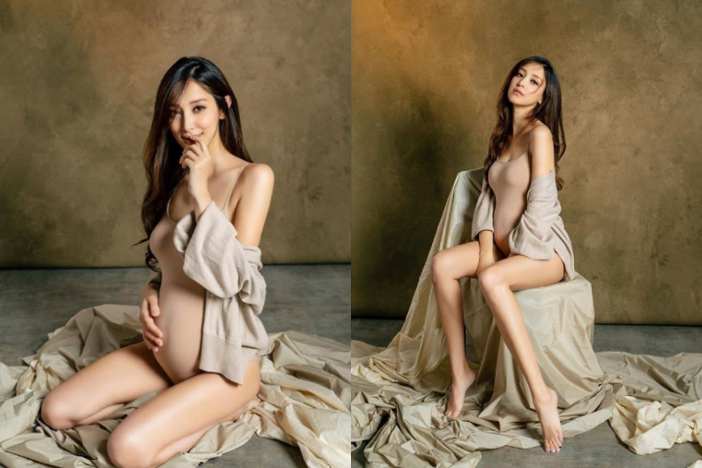 太辣了！王思平、趙孟姿5位女星「孕婦寫真」範本，正面修身、側面顯孕肚就穿這件