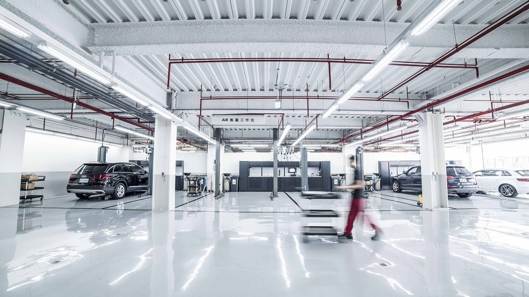 Audi北投服務廠擁有4座專屬工作區位。(圖片來源/ Audi)