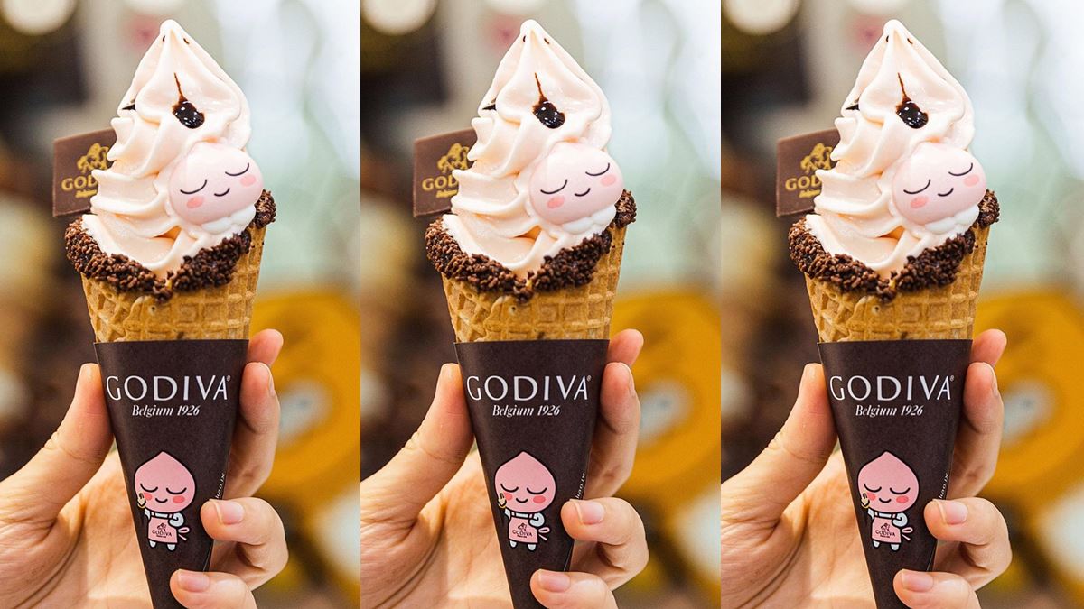 KAKAO FRIENDS粉尖叫！GODIVA首次推「萊恩巧克力霜淇淋」「桃子巧克力凍飲」