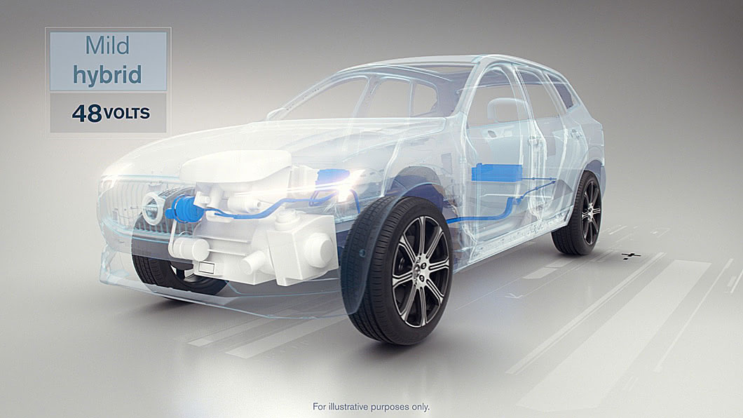 48V Mild-Hybrid輕油電系統可幫助傳統汽、柴油引擎進一步降低油耗與二氧化碳排放量。(圖片來源/ Volvo)