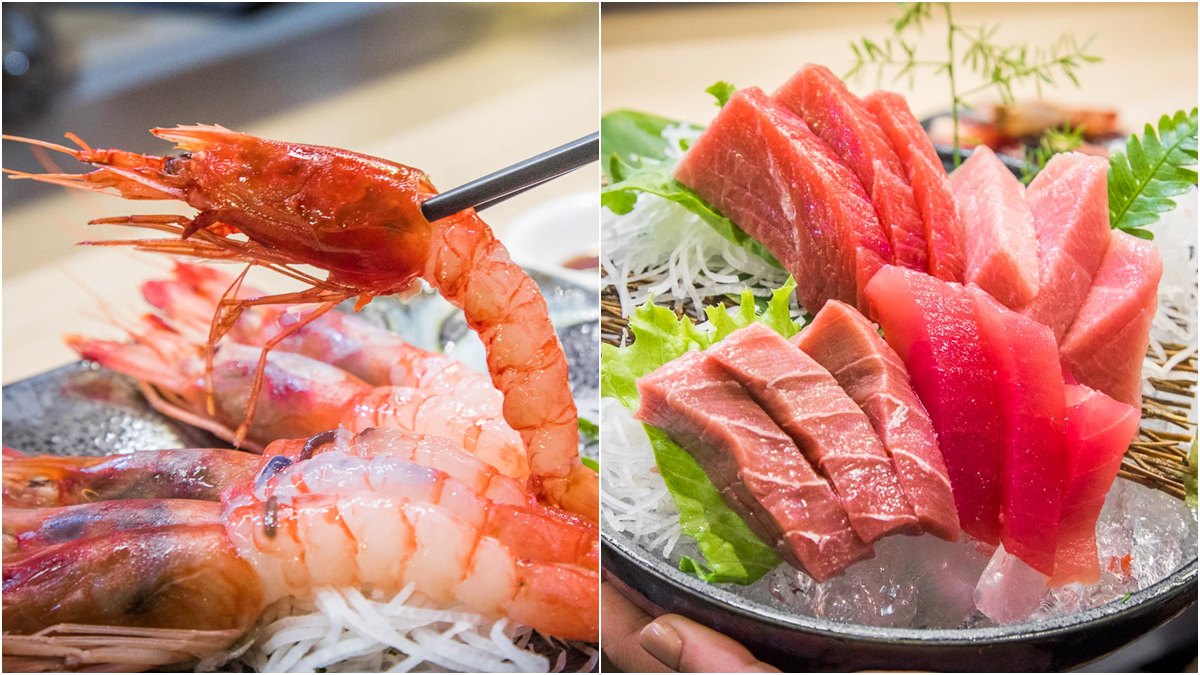 海鮮控心好癢！東港6隻甜蝦200元，黑鮪魚生魚片3種精華一次享用
