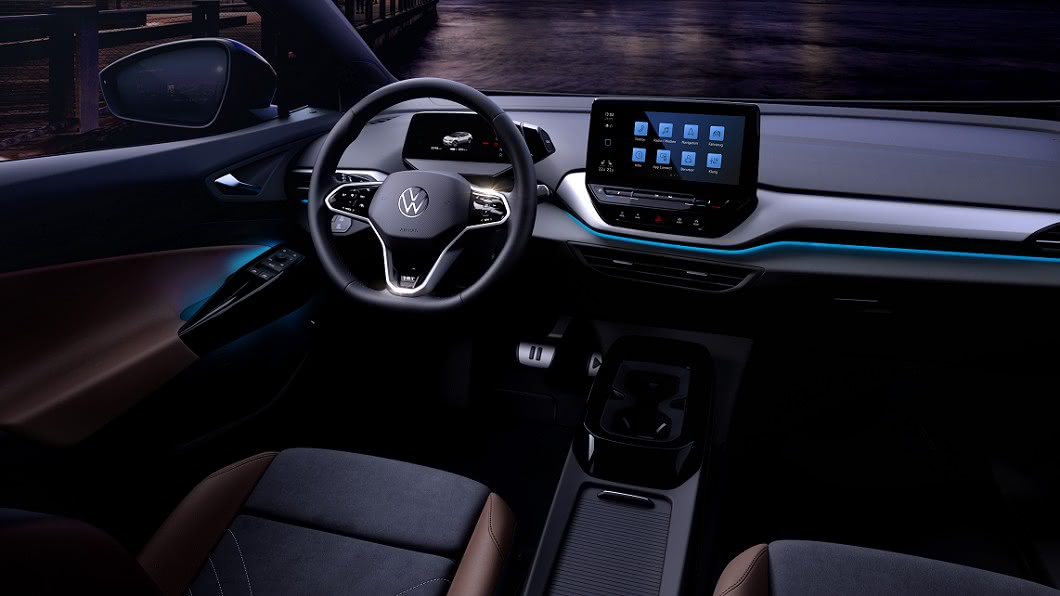 ID.4車內以大規模採用數位化顯示與觸控操作介面。(圖片來源/ Volkswagen)