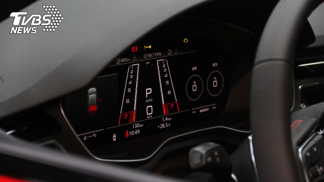 RS 4 Avant數位儀錶板具備RS高性能車款專屬顯示模式。