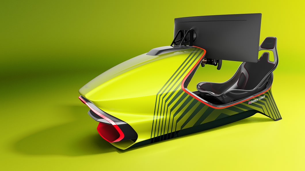 Aston Martin發表全球限量150套的AMR-C01賽車模擬器。(圖片來源/ Aston Martin) 用這打電動太奢侈 Aston Martin推出AMR-C01賽車模擬器