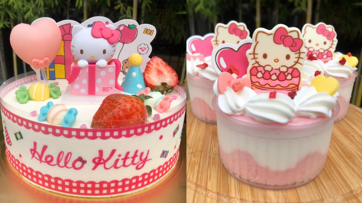 貓粉吃起來！85度c推2款「Hello Kitty蛋糕派對」，嫩粉色超夢幻