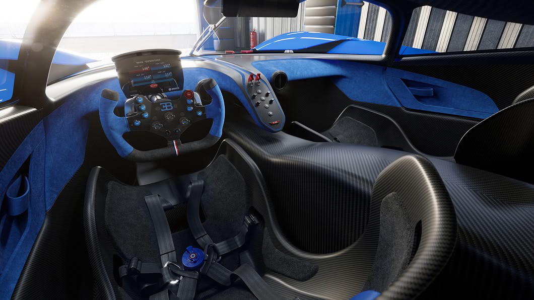 車內的桶型賽車座椅為Bolide少數豪華配備。(圖片來源/ Bugatti)