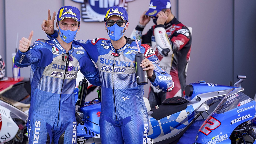 Suzuki車手Alex Rins在10/18亞拉岡站奪下賽季首勝，而Joan Mir也在11/8瓦倫西亞站奪下分站冠軍。(圖片來源/ Suzuki Motorcycle TW臉書)
