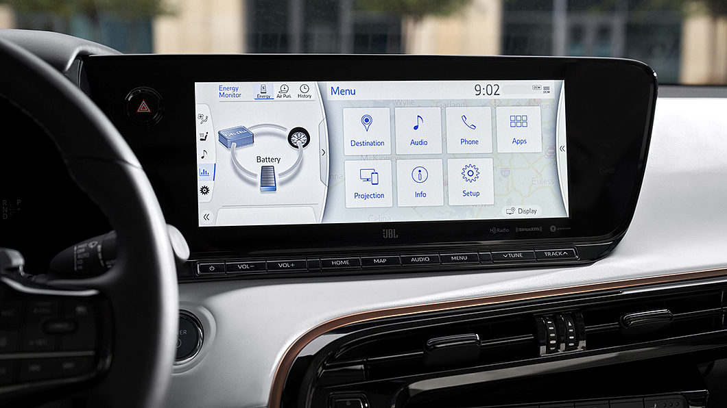 美規Mirai全車系標配12.3吋中控觸控螢幕。(圖片來源/ Toyota)