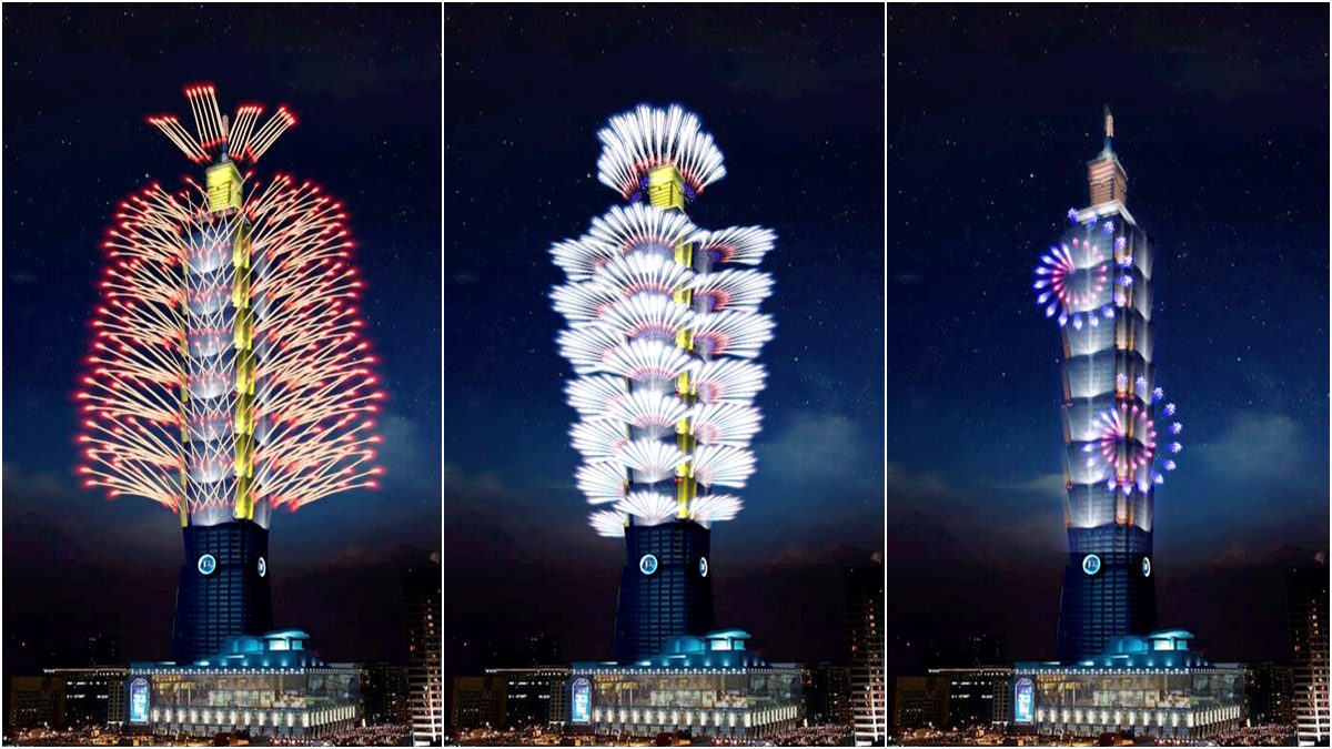 台北101跨年煙火曝光！首度打造「360度立體特效輪狀煙火」，施發長達300秒