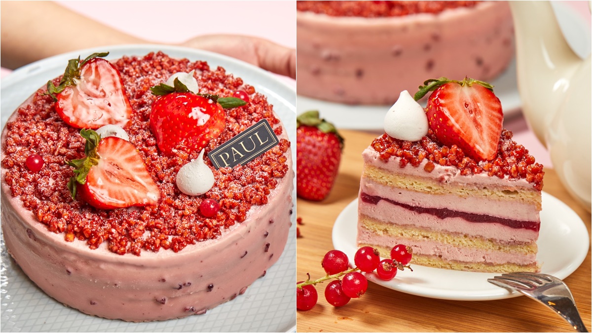 草莓控不吃不行！PAUL推夢幻系「紅寶石天堂草莓蛋糕」，3款草莓甜點同步回歸