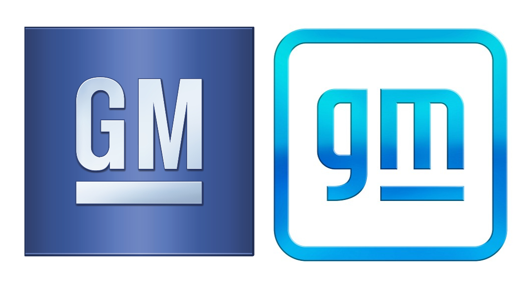 美國最大的汽車製造商GM同樣也換下已使用超過50年的廠徽，推出風格更年輕及科技感的新設計企業識別，左邊為舊廠徽，而右邊則是近期推出的廠徽。(圖片來源/ GM)