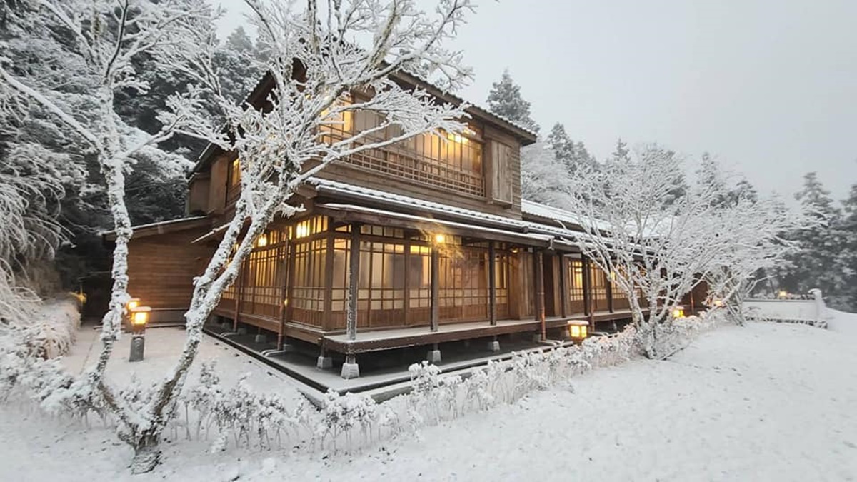 一秒飛日本！太平山文史館白雪皚皚美呆，這周有望再度降雪
