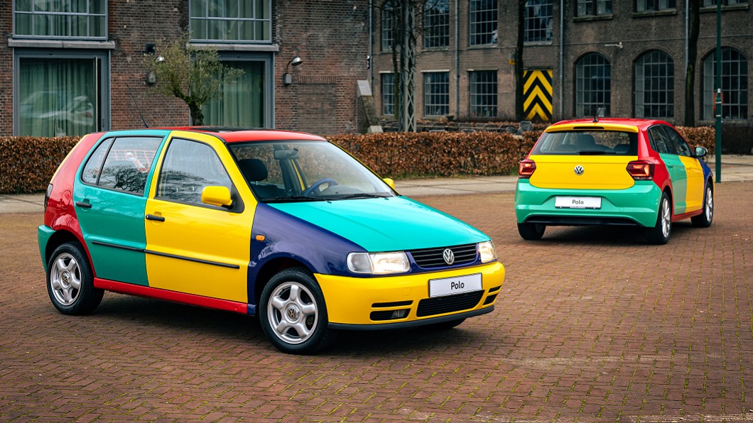 1995年Volkswagen推出採用跳色車色搭配的個性化掀背車Polo Harlekin。(圖片來源/ Volkswagen)